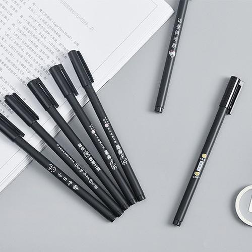 厂价批发创意搞怪logo签字笔 简约黑0.5mm中性笔学生个性文具